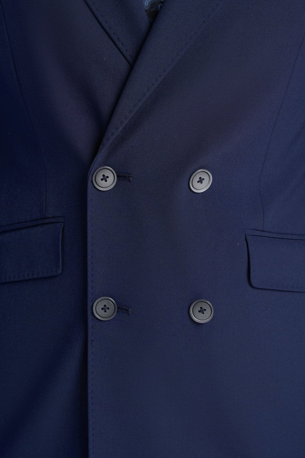 Men’s Wool Mix Double Breasted Slim Fit Suit – VICTORIOUS - Navy Blue - Image 9