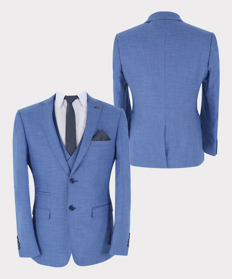 Men's Light Tailored Fit Suit - JAYDEN - Blue - Image 11