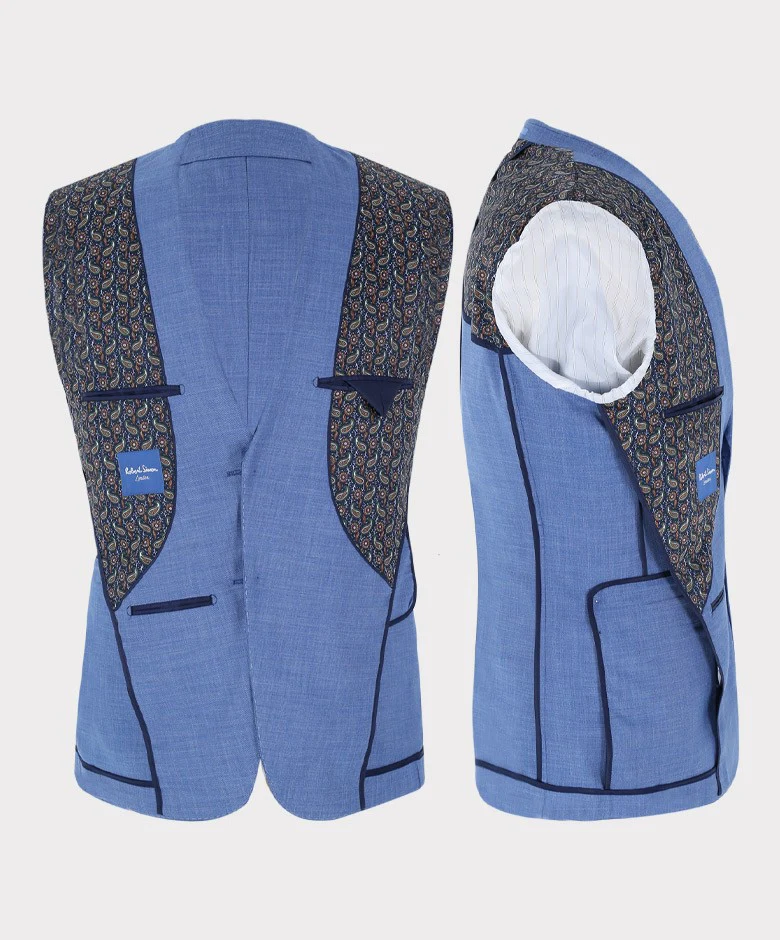 Men's Light Tailored Fit Suit - JAYDEN - Blue - Image 14