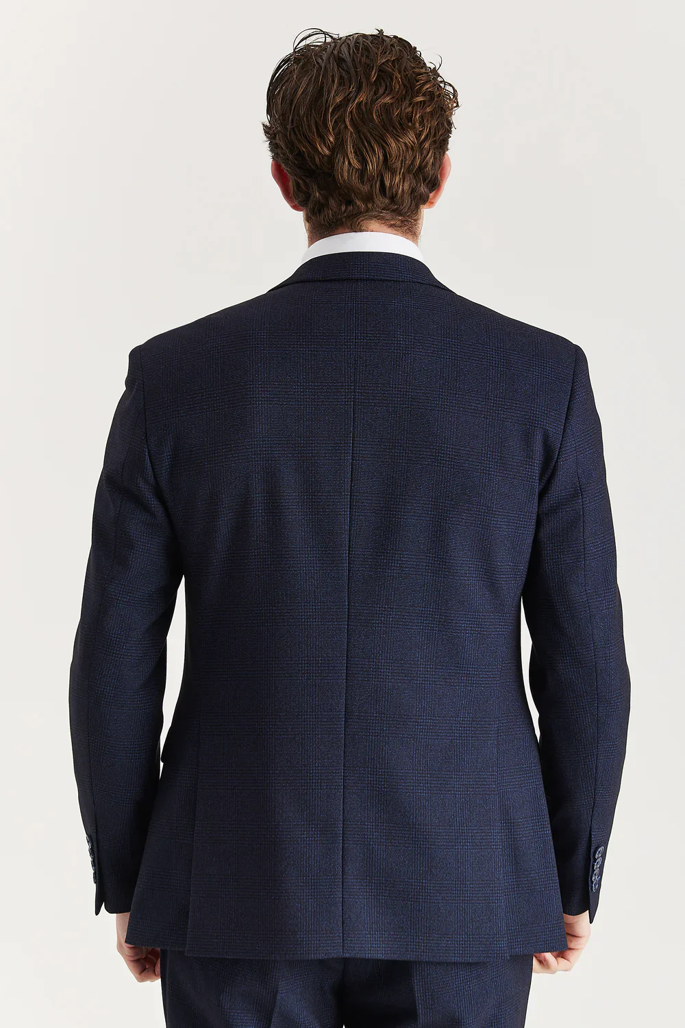 Father & Son Matching Glen Check Tweed 3-Piece Suit Set - Regent - Navy - Image 4