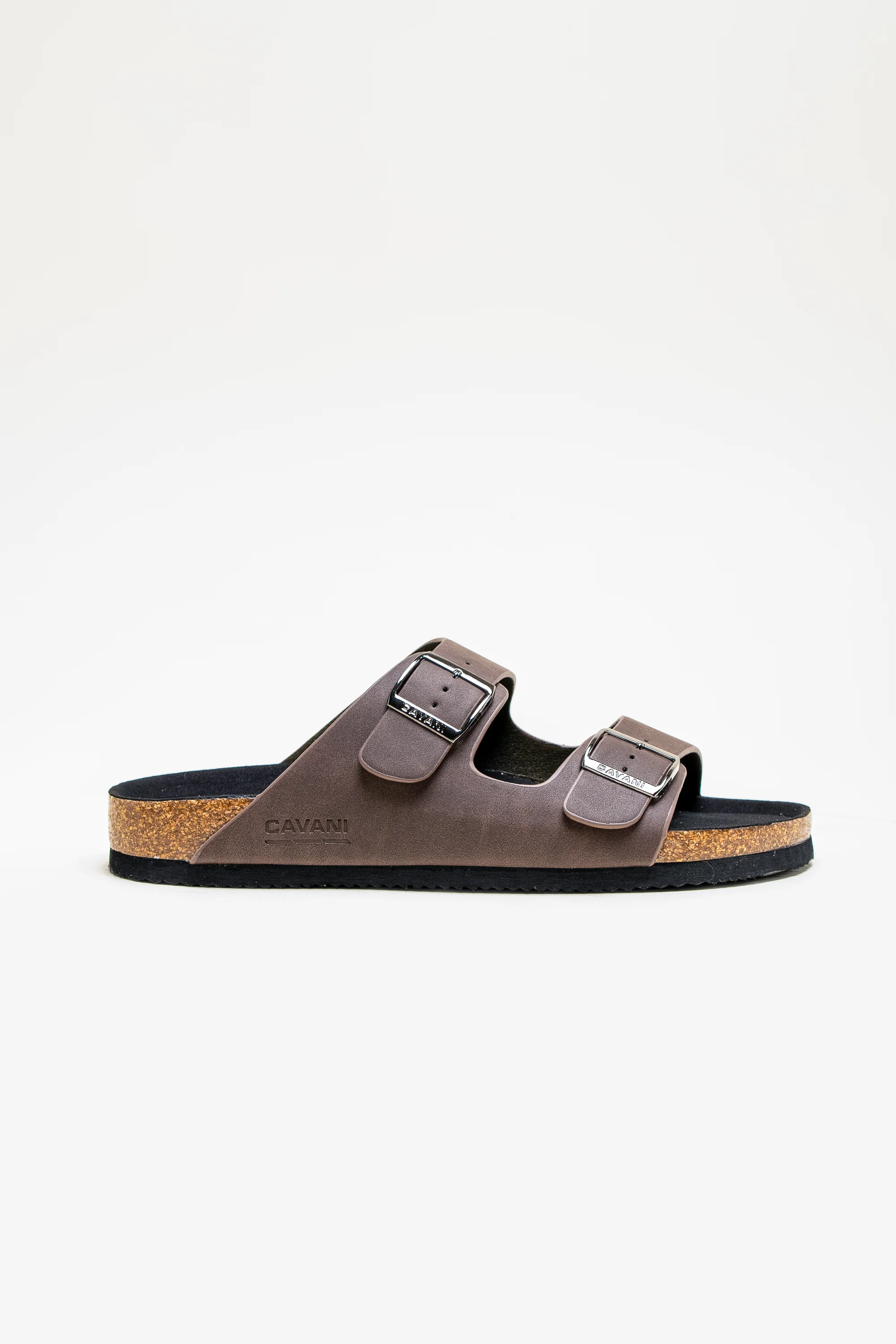 Men's Buckle-Strap Cork Slider Sandals - DAYTONA - Brown - Image 2