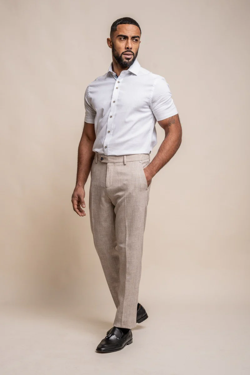Men's Slim Fit Formal Trousers - TOKYO - Fawn Brown - Image 2