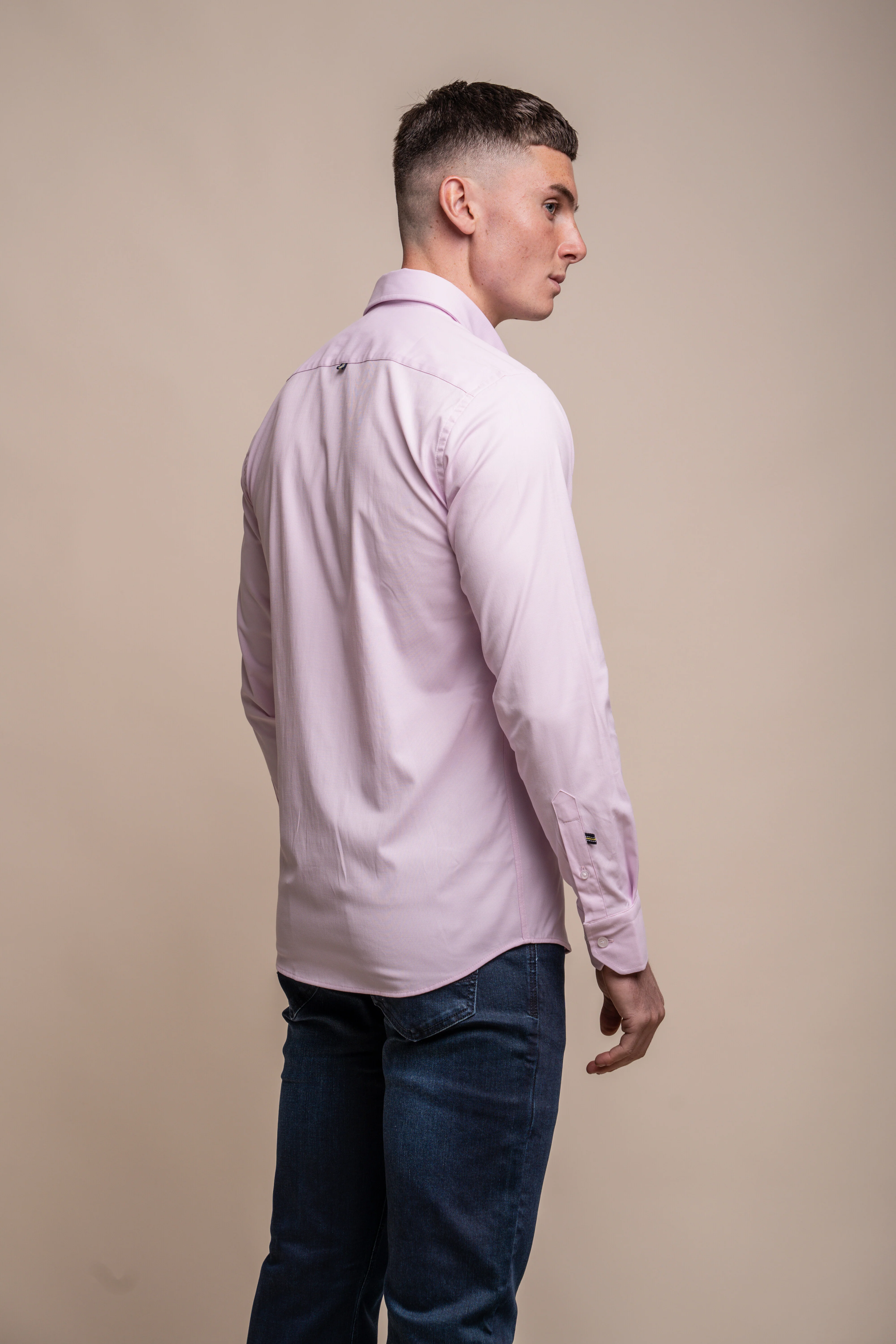 Men's Cotton Casual Shirt - Tessa - Pink - Image 4