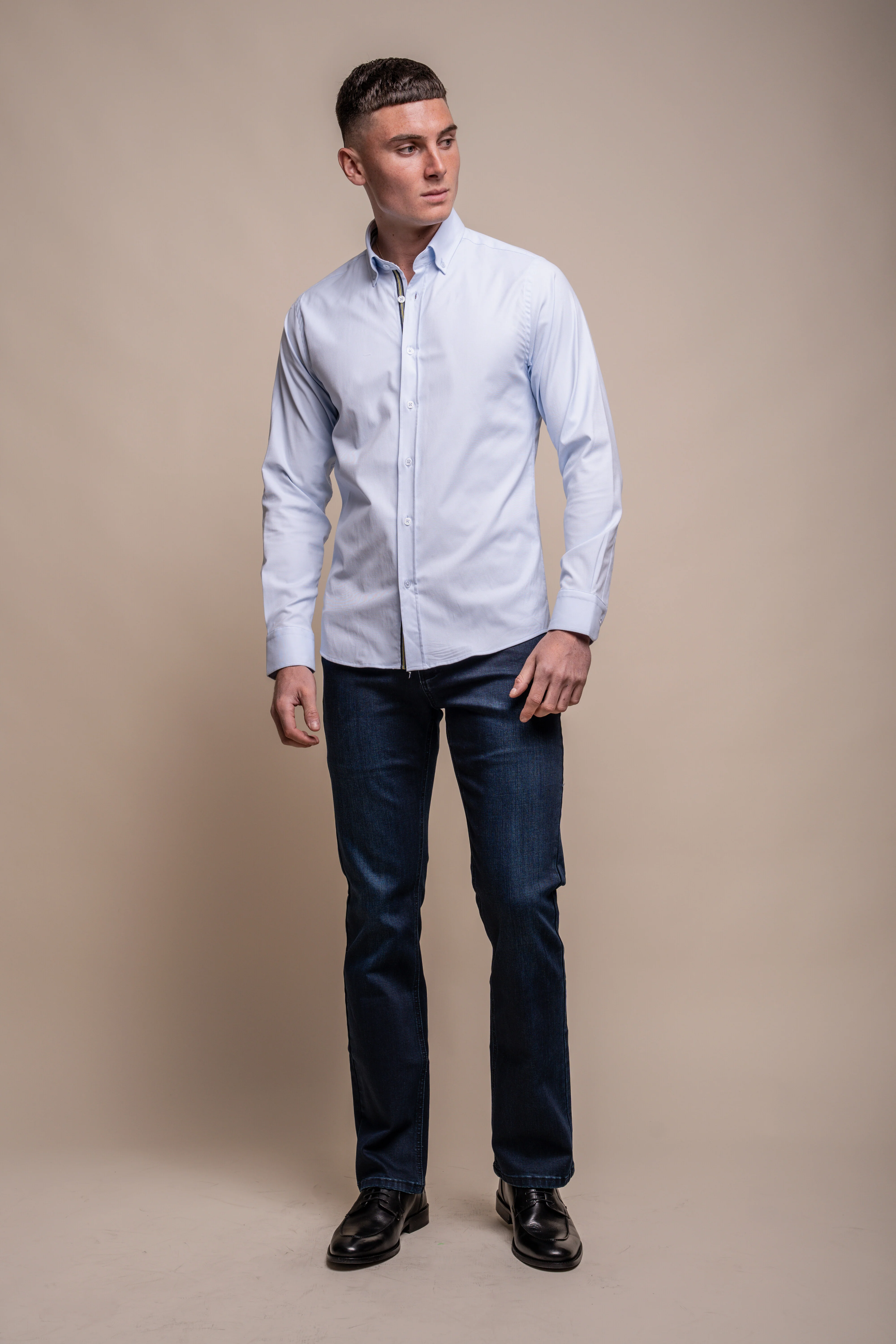 Men's Cotton Casual Shirt - Tessa - Sky Blue - Image 2