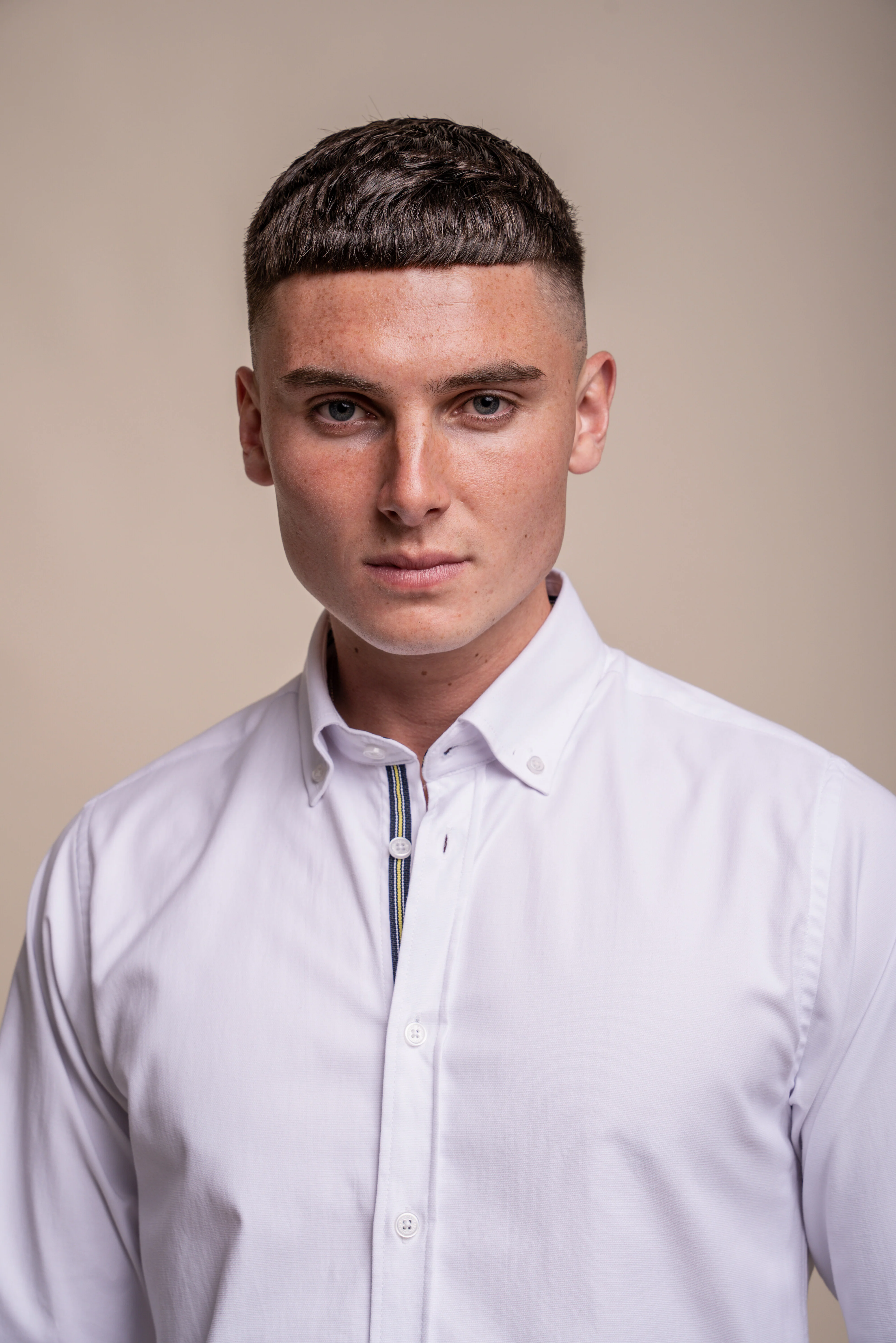 Men's Cotton Casual Shirt - Tessa - White - Image 4
