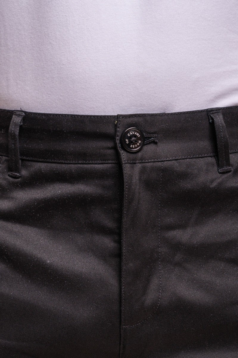 Men's Cotton Casual Slim Fit Chino Shorts - DAKOTA - Black - Image 4
