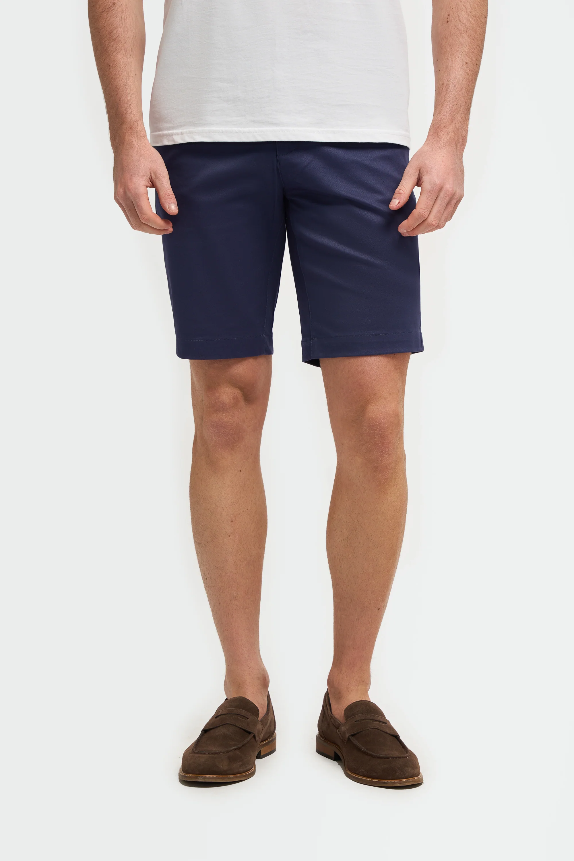 Men's Cotton Casual Slim Fit Chino Shorts - DAKOTA - Ink
