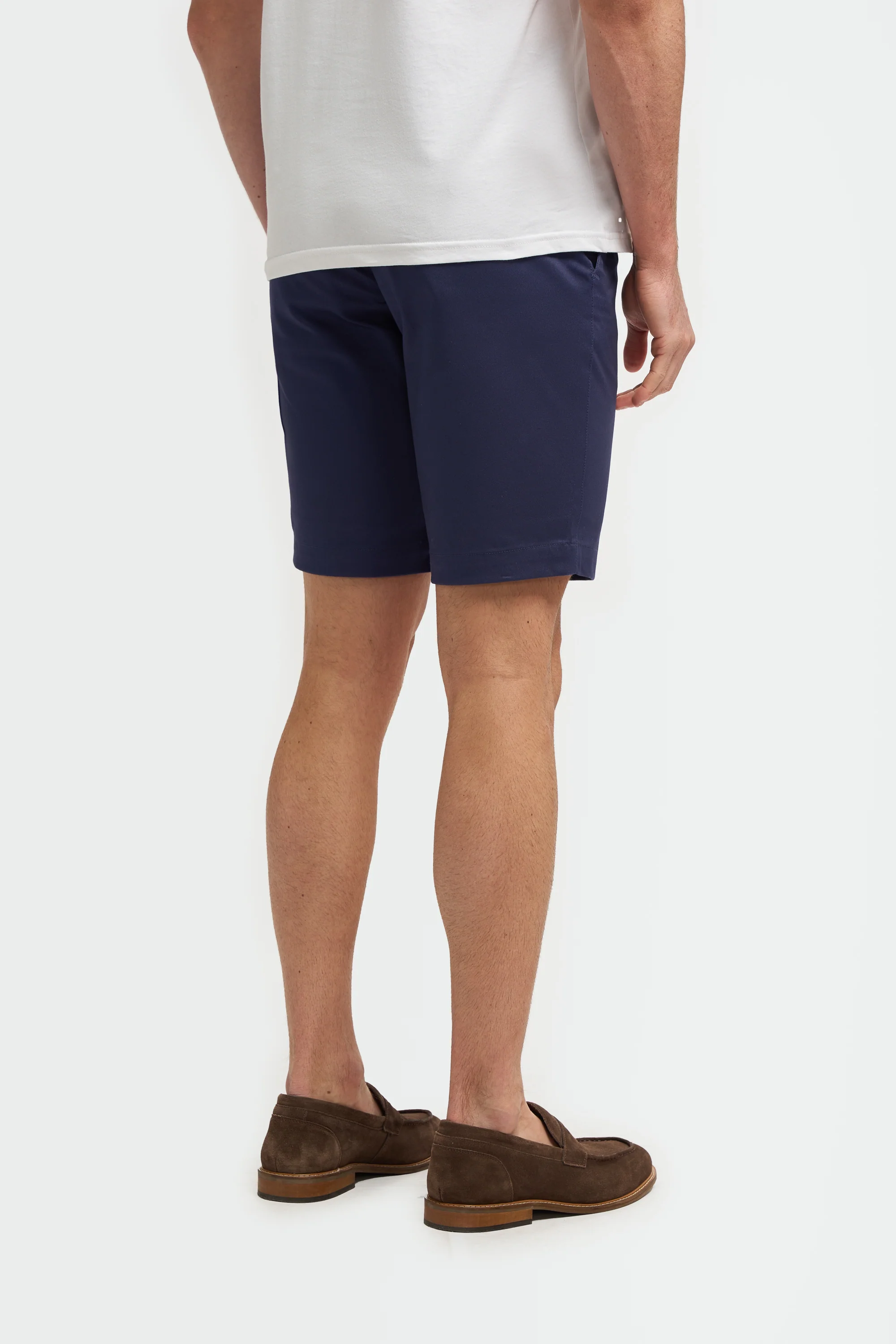 Men's Cotton Casual Slim Fit Chino Shorts - DAKOTA - Ink - Image 3