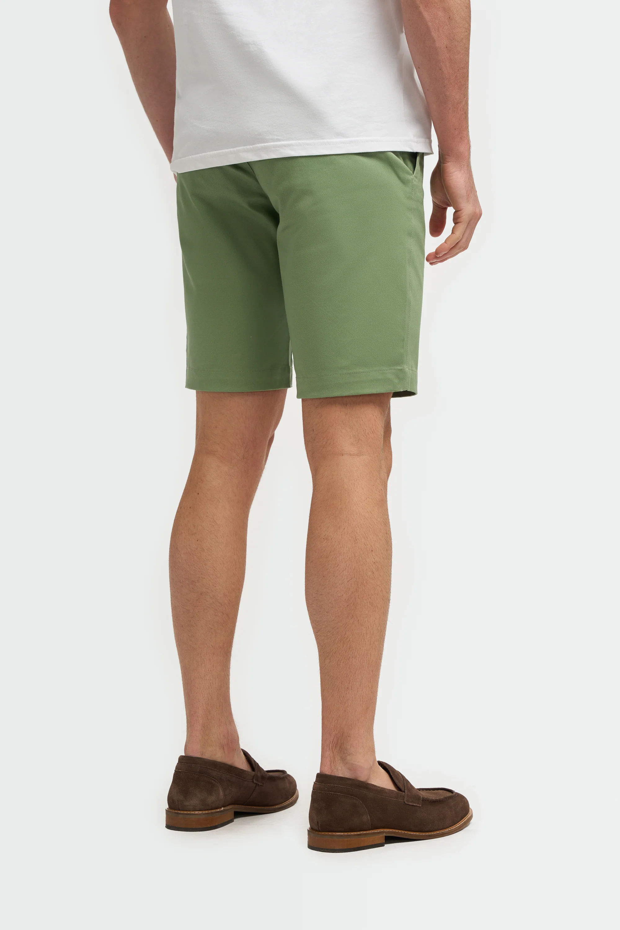 Men's Cotton Casual Slim Fit Chino Shorts - DAKOTA - Jade - Image 3