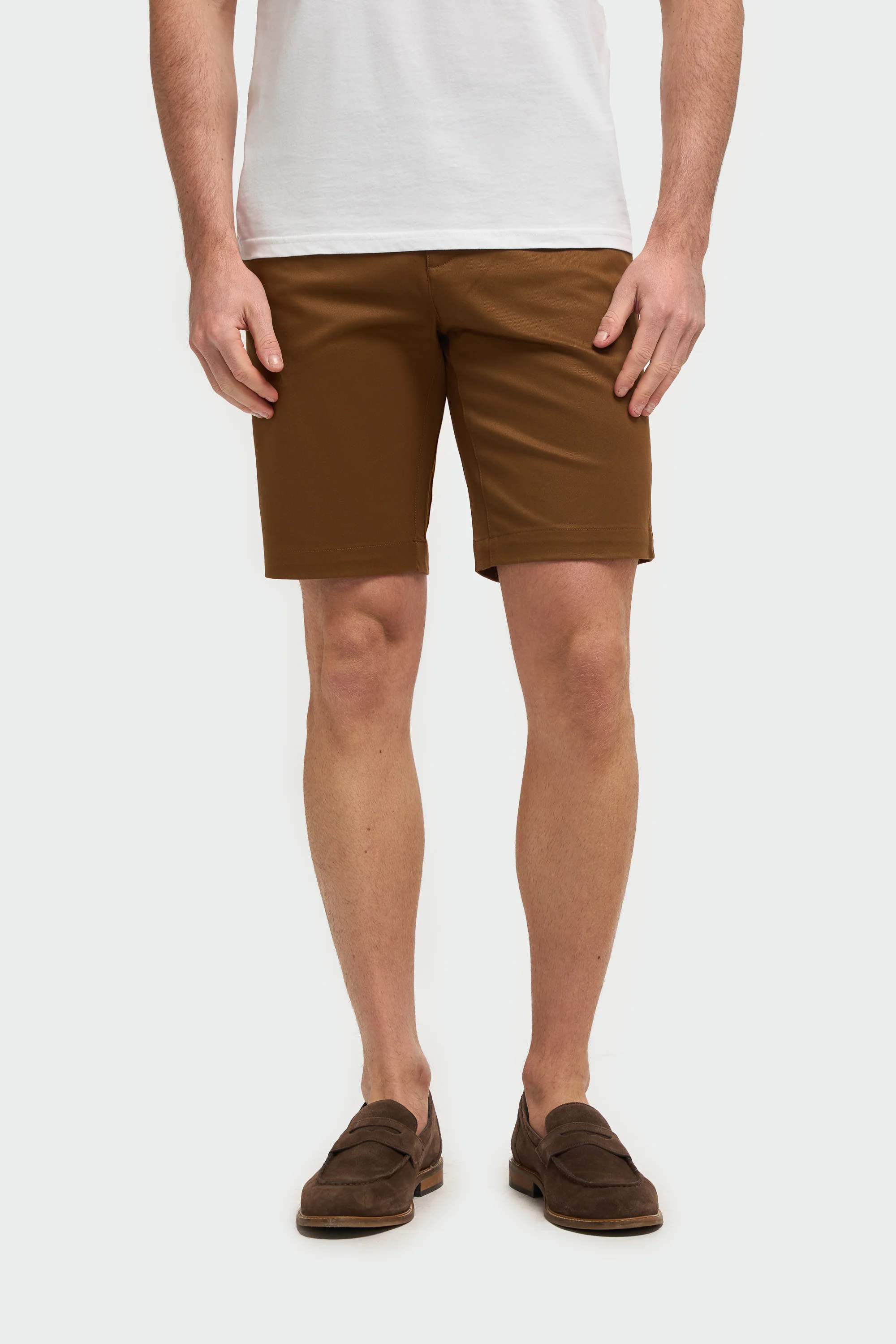 Men's Cotton Casual Slim Fit Chino Shorts - DAKOTA - Sierra