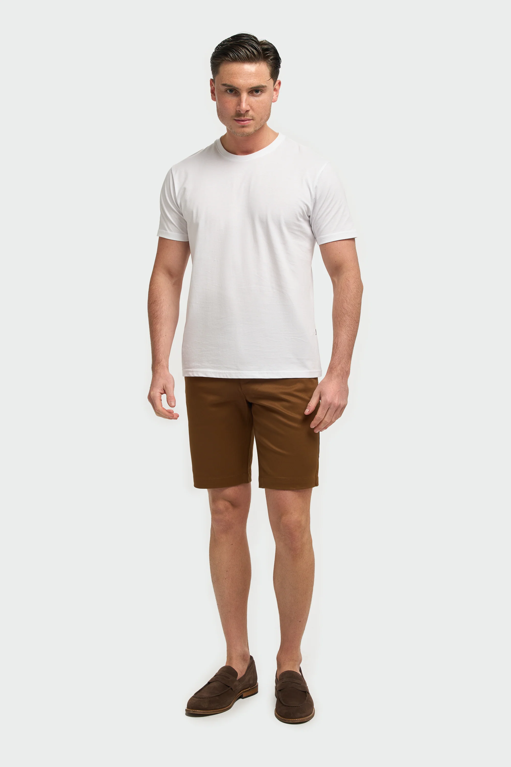Men's Cotton Casual Slim Fit Chino Shorts - DAKOTA - Sierra - Image 2