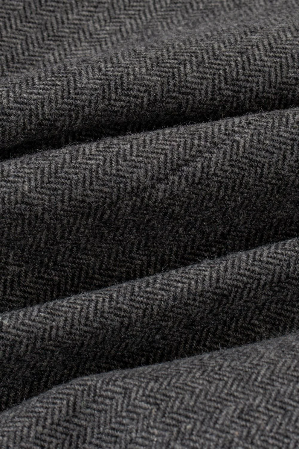 Men's Herringbone Tweed Slim Fit Formal Suit - MARTEZ - Charcoal Grey - Image 9