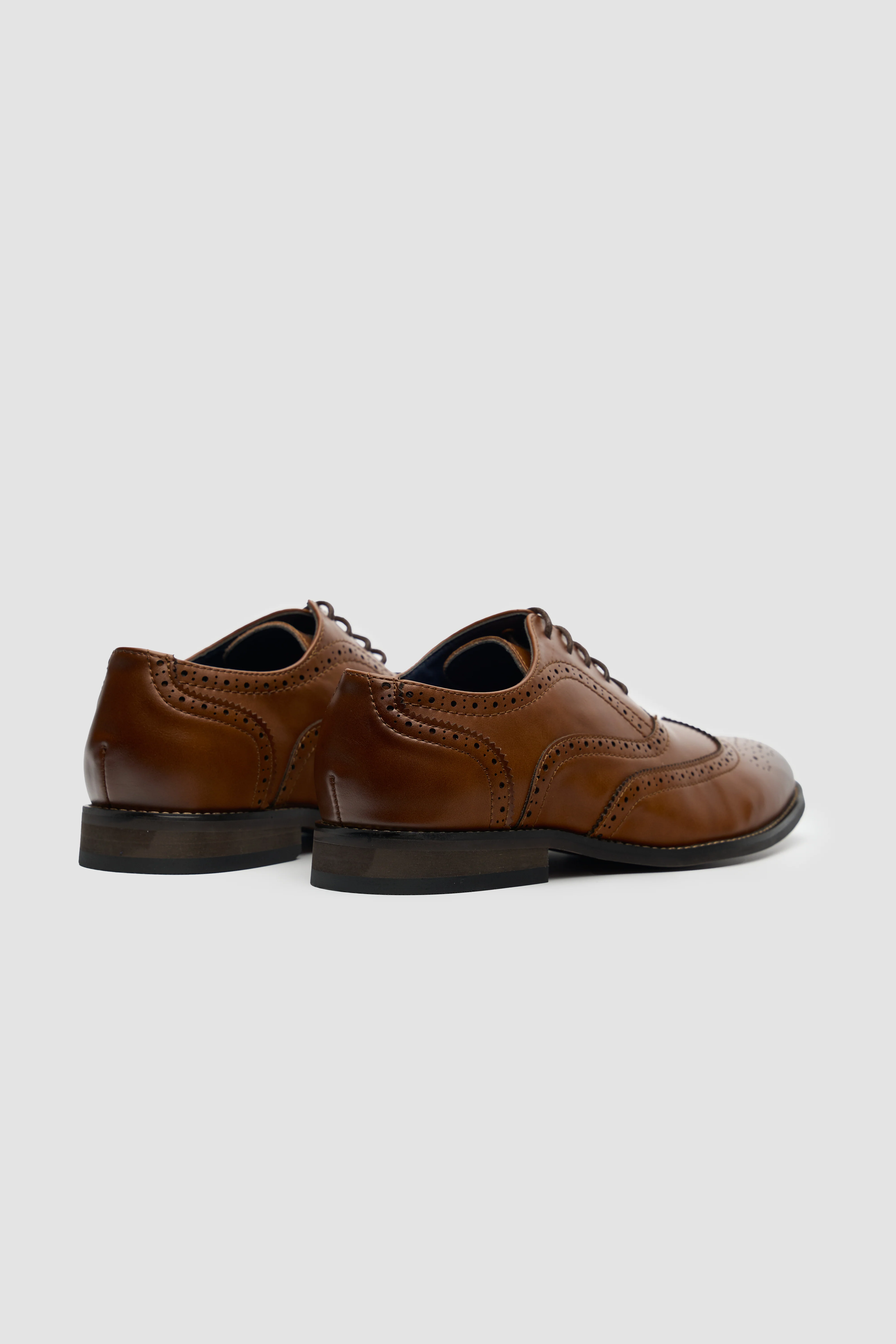 Men's Oxford Brogue Shoes - CLARK - Tan Brown - Image 3