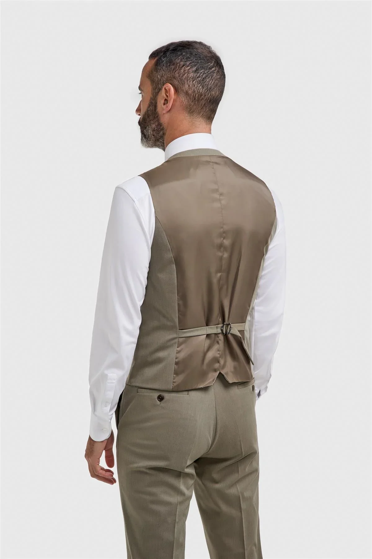 Men’s Premium Twill 3-Piece Suit - Donatella - Sage Green - Image 6