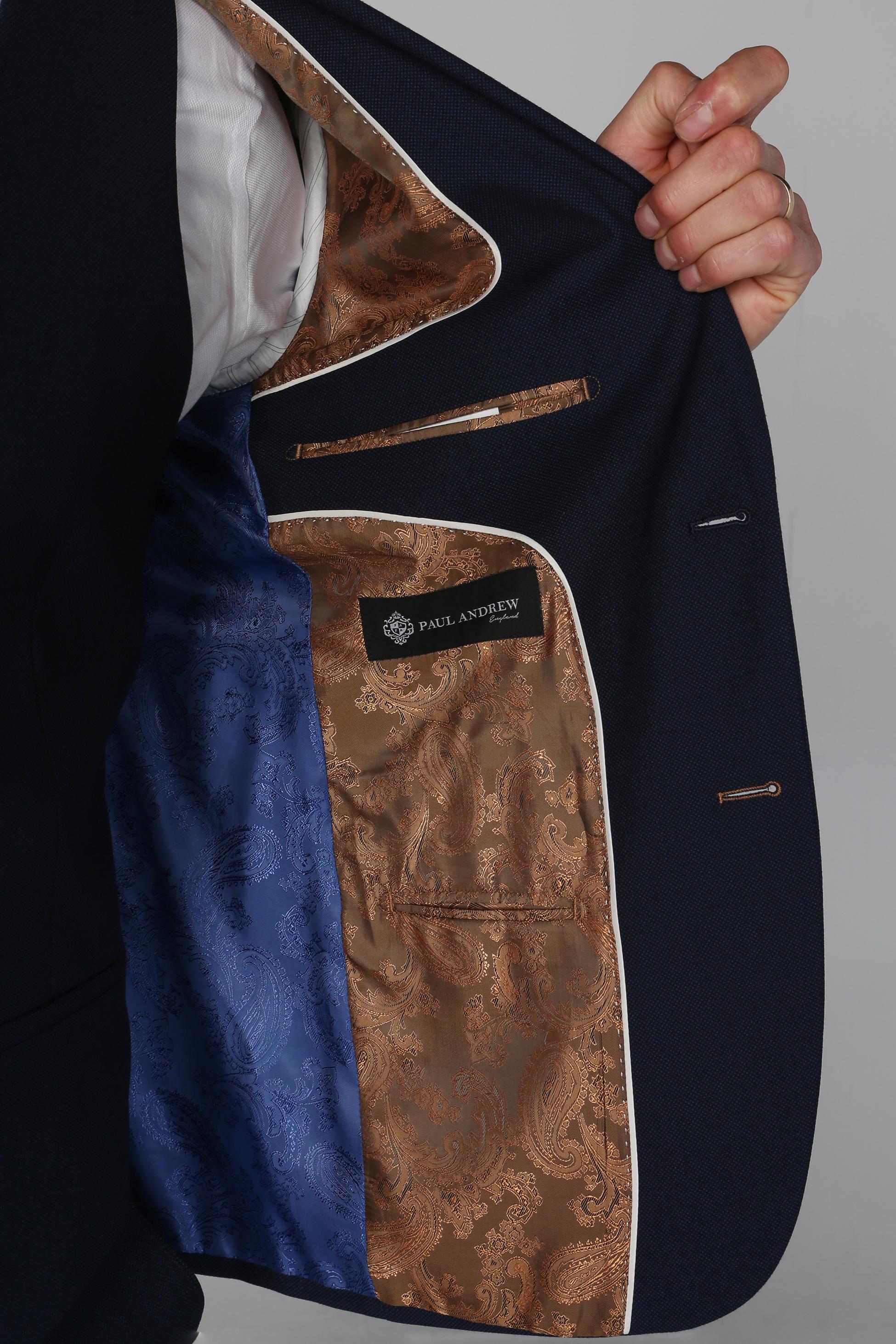 Men's Tailored Fit Formal Suit - MAYFAIR - Navy Blue - Image 10