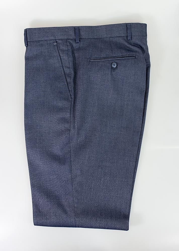 Men's Denim Look Slim Fit Formal Suit - STEELE Blue - Steel Blue - Image 5