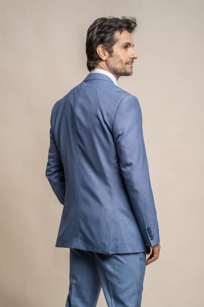 Men's Slim Fit Suit - BLUE JAY - Jay Blue - Image 3