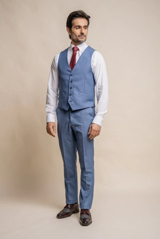 Men's Slim Fit Suit - BLUE JAY - Jay Blue - Image 4