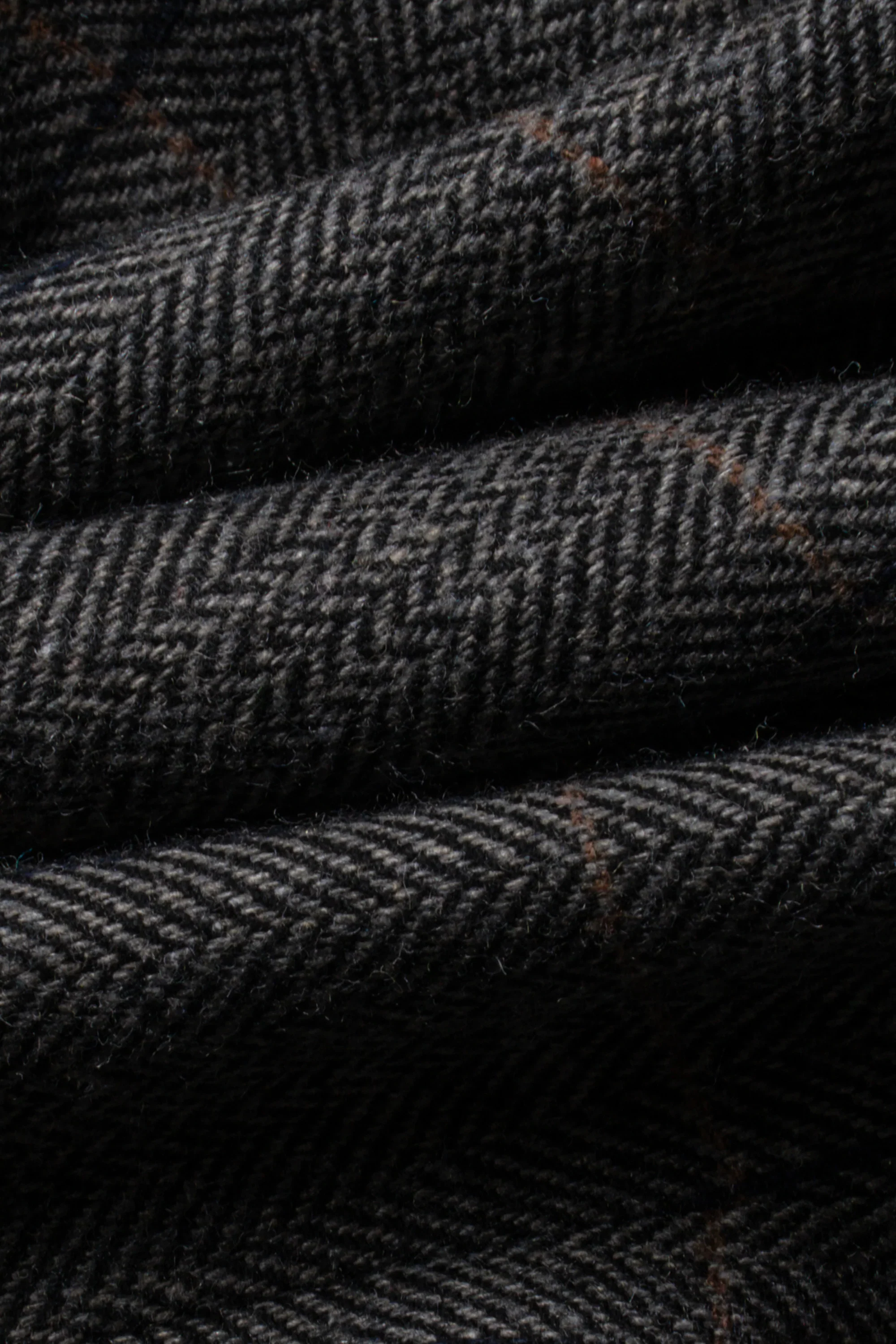 Men's Wool Blend Herringbone Check Waistcoat - Albert - Grey - Image 6