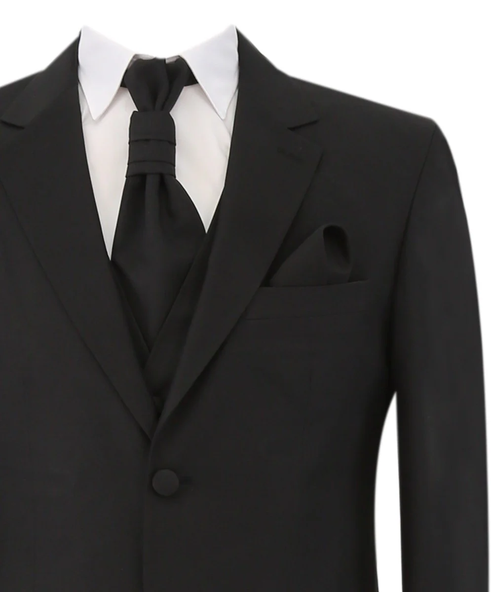 Men's Slim Fit Formal Suit Set - Gorgeous - Black - Image 3