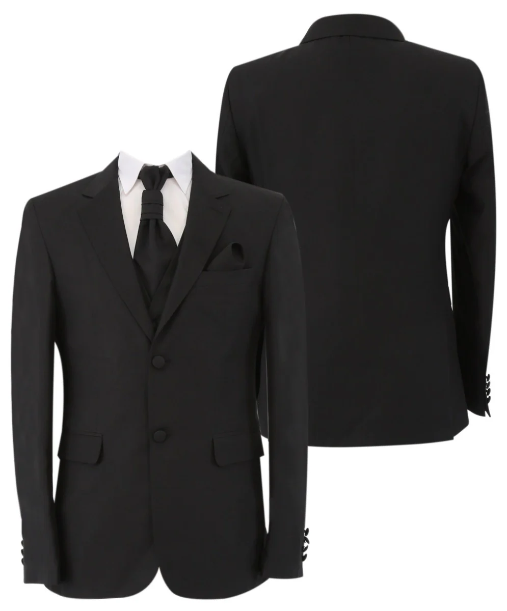 Men's Slim Fit Formal Suit Set - Gorgeous - Black - Image 5
