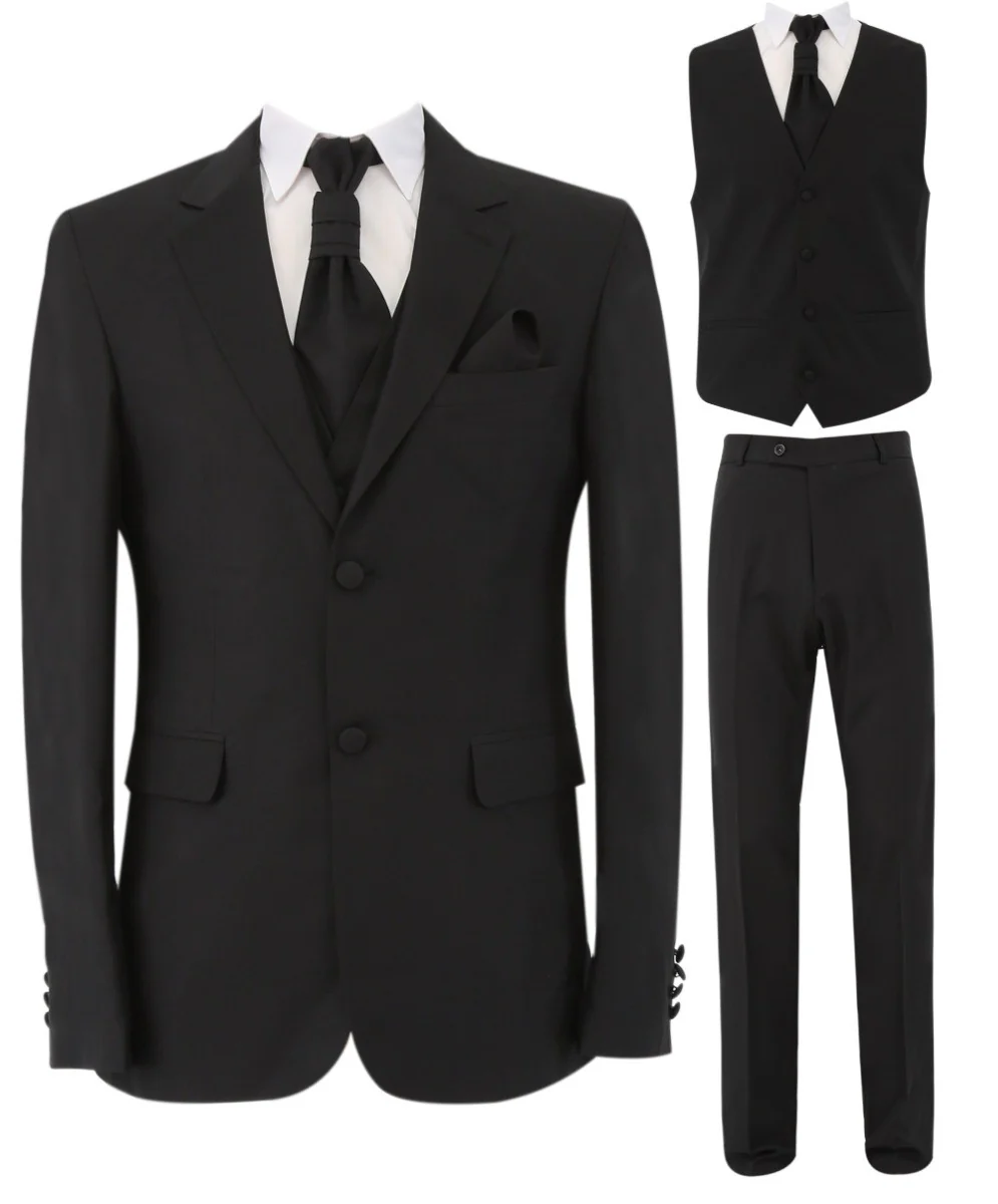 Men's Slim Fit Formal Suit Set - Gorgeous - Black - Image 8