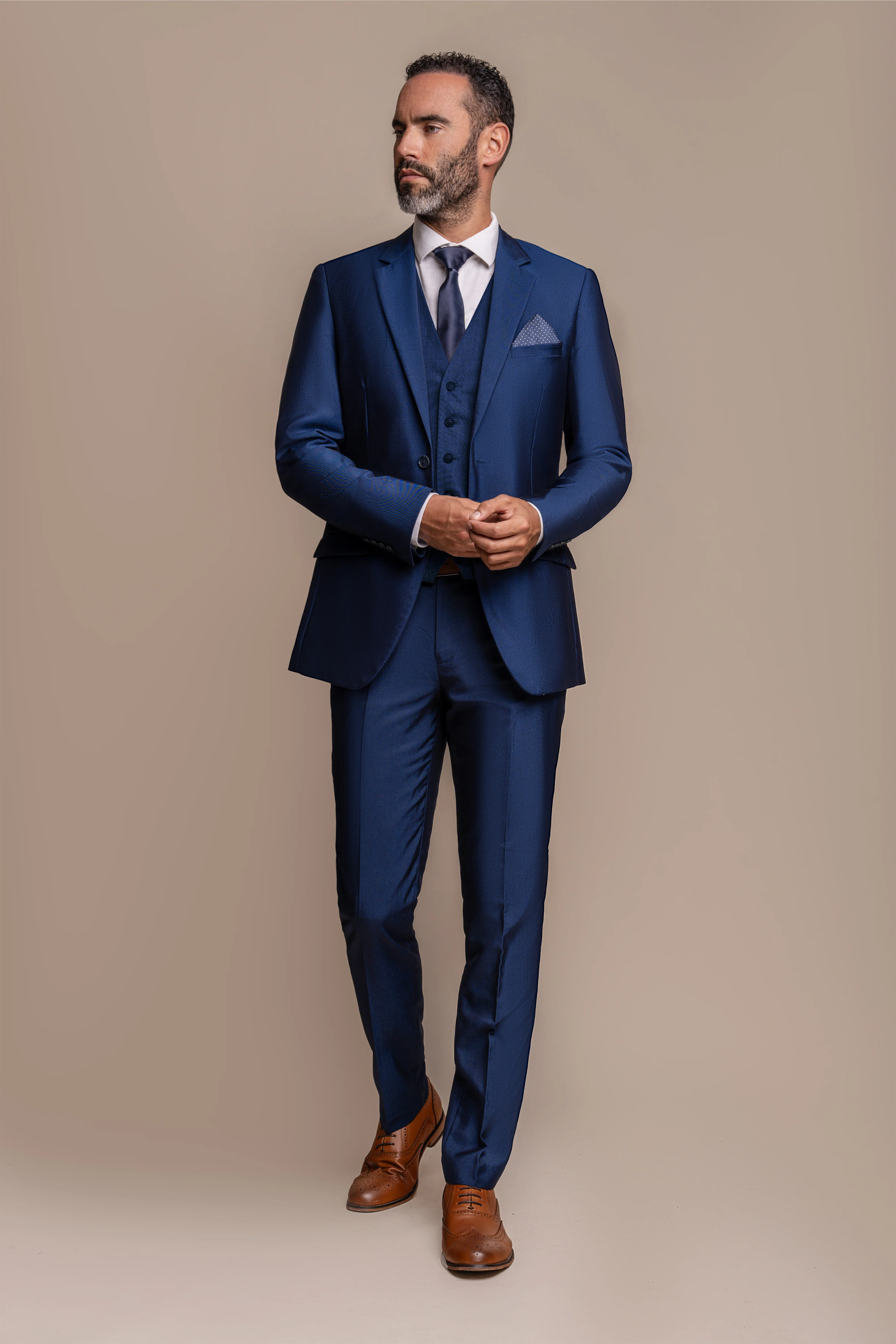 Men's Slim Fit Formal Royal Blue Suit - FORD - Royal Blue - Image 2
