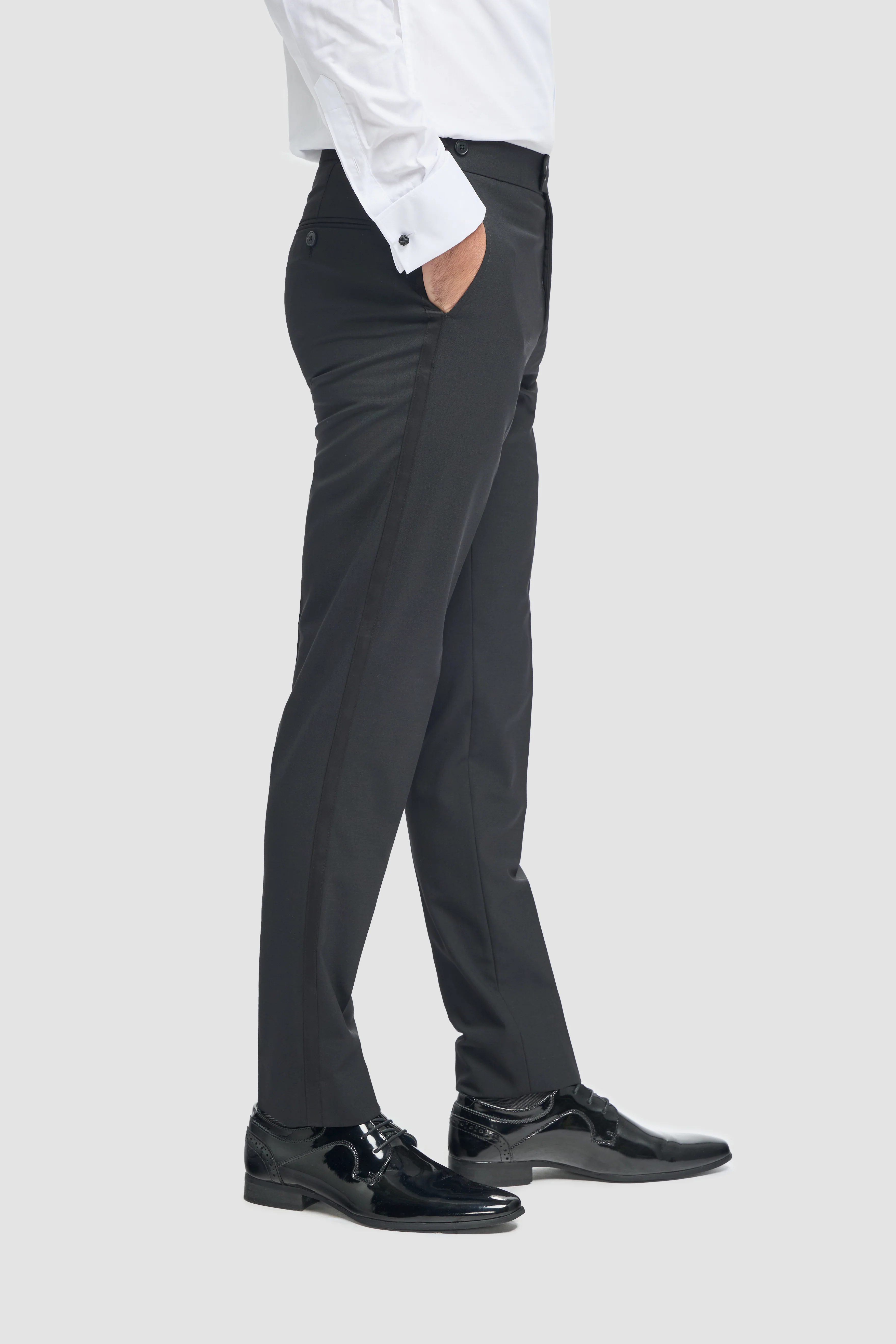 Men's Slim Fit Wool Blend Tuxedo Dinner Suit - ASPEN - Electric Blue - Image 5