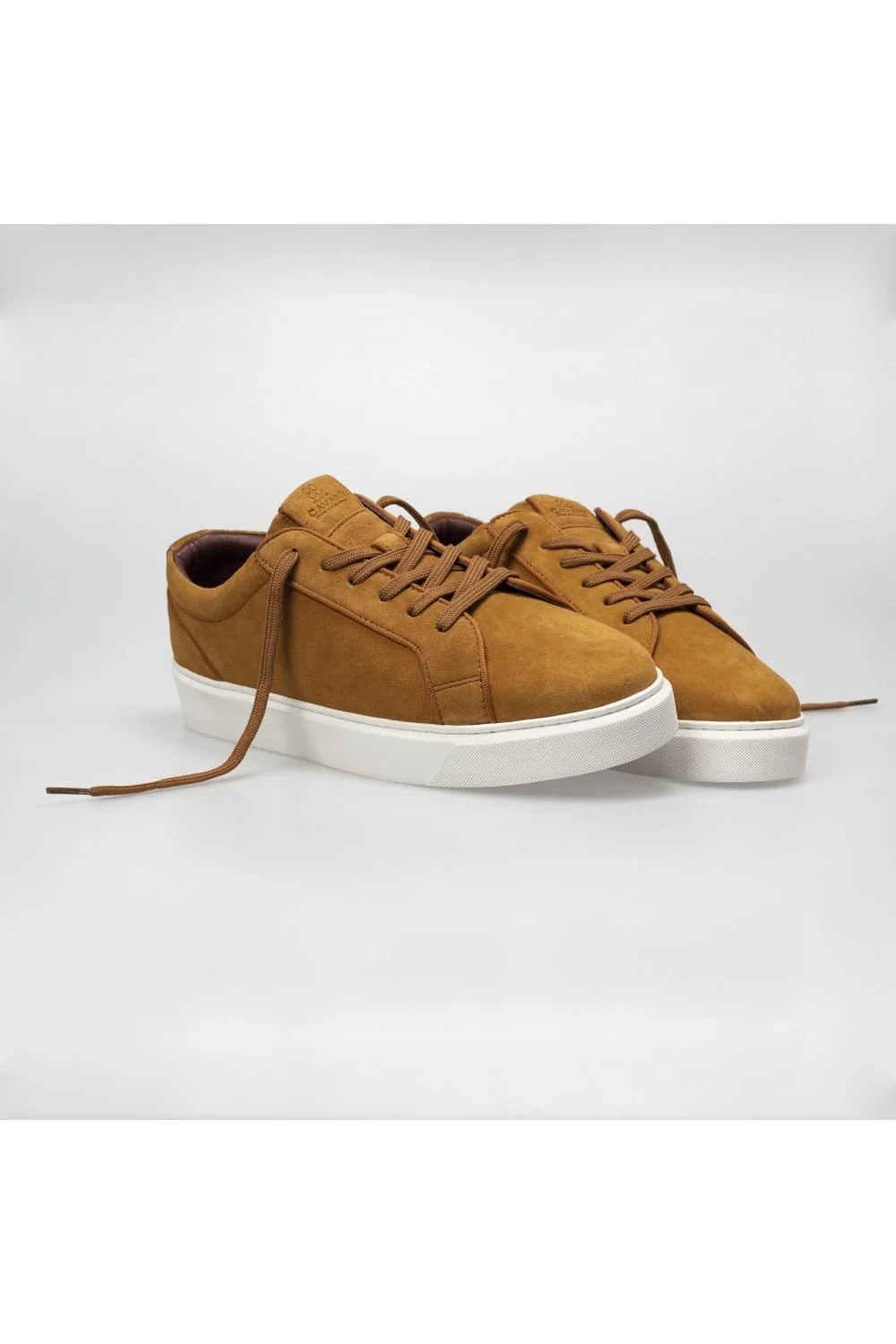 Men's Thick Rubber Sole Lace Up Sneakers - Mustard - Image 3