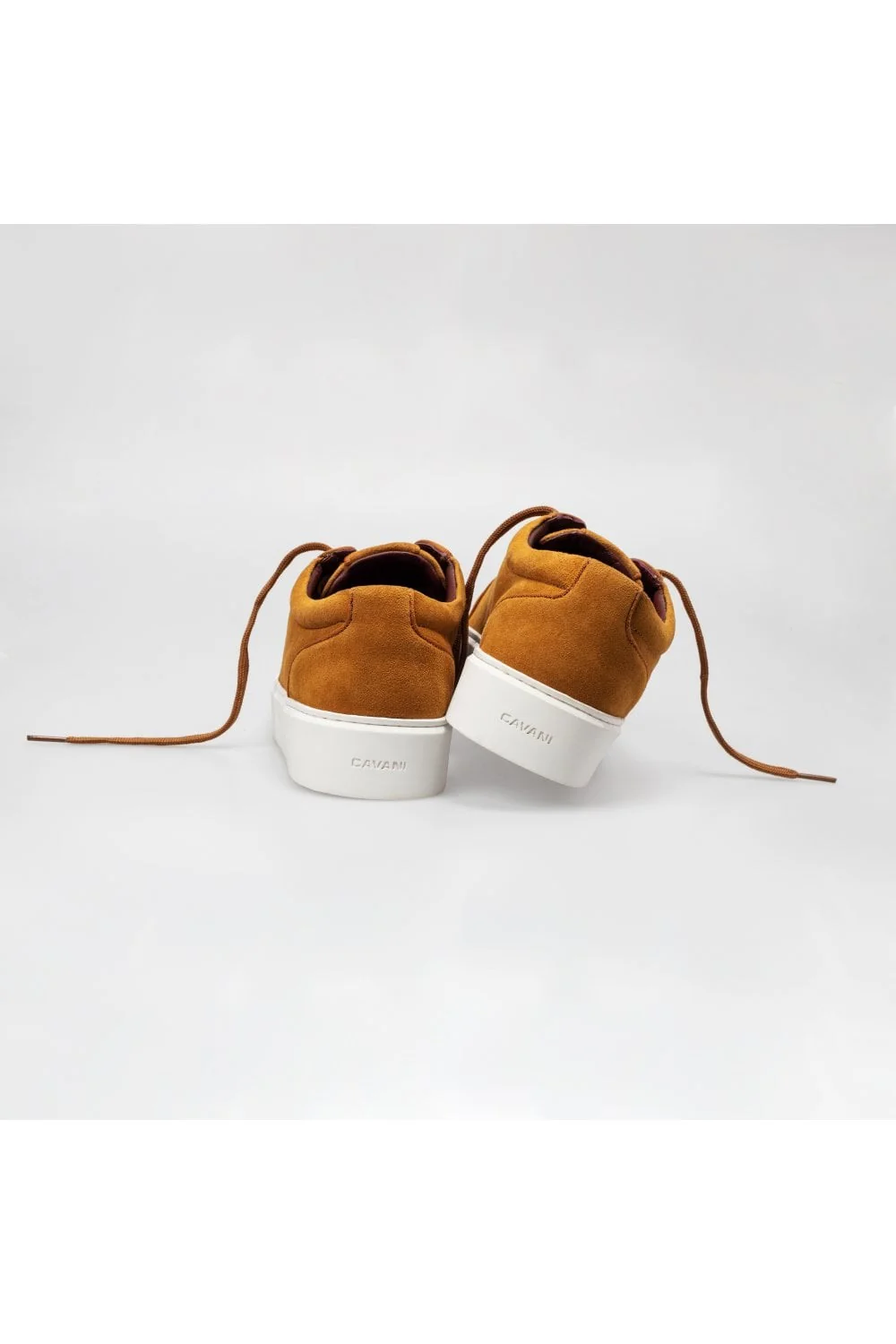 Men's Thick Rubber Sole Lace Up Sneakers - Mustard - Image 5