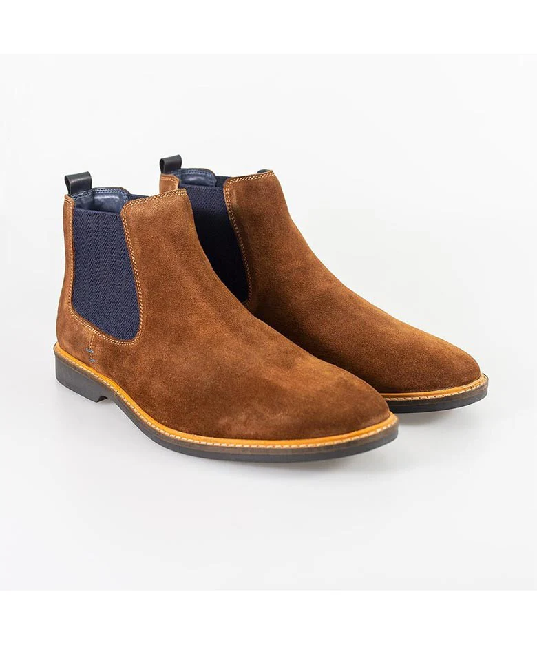 Men's Slip On Chelsea Boots - ARIZONA - Cognac Brown - Image 2