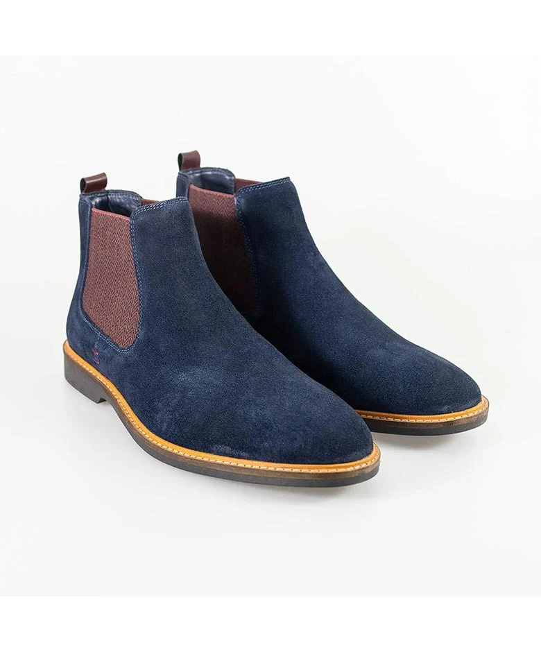 Men's Slip On Chelsea Boots - ARIZONA - Navy Blue - Image 2