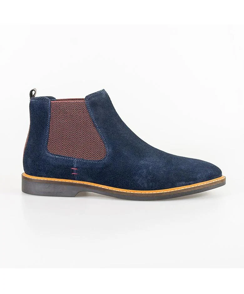 Men's Slip On Chelsea Boots - ARIZONA - Navy Blue - Image 4