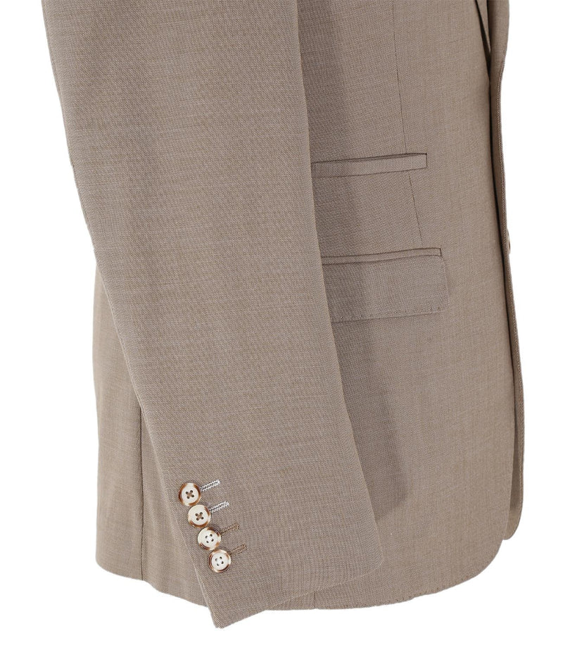 Men's Tailored Fit 2 Piece Suit Classic Special Occasion - JAMES - Taupe Beige - Image 7