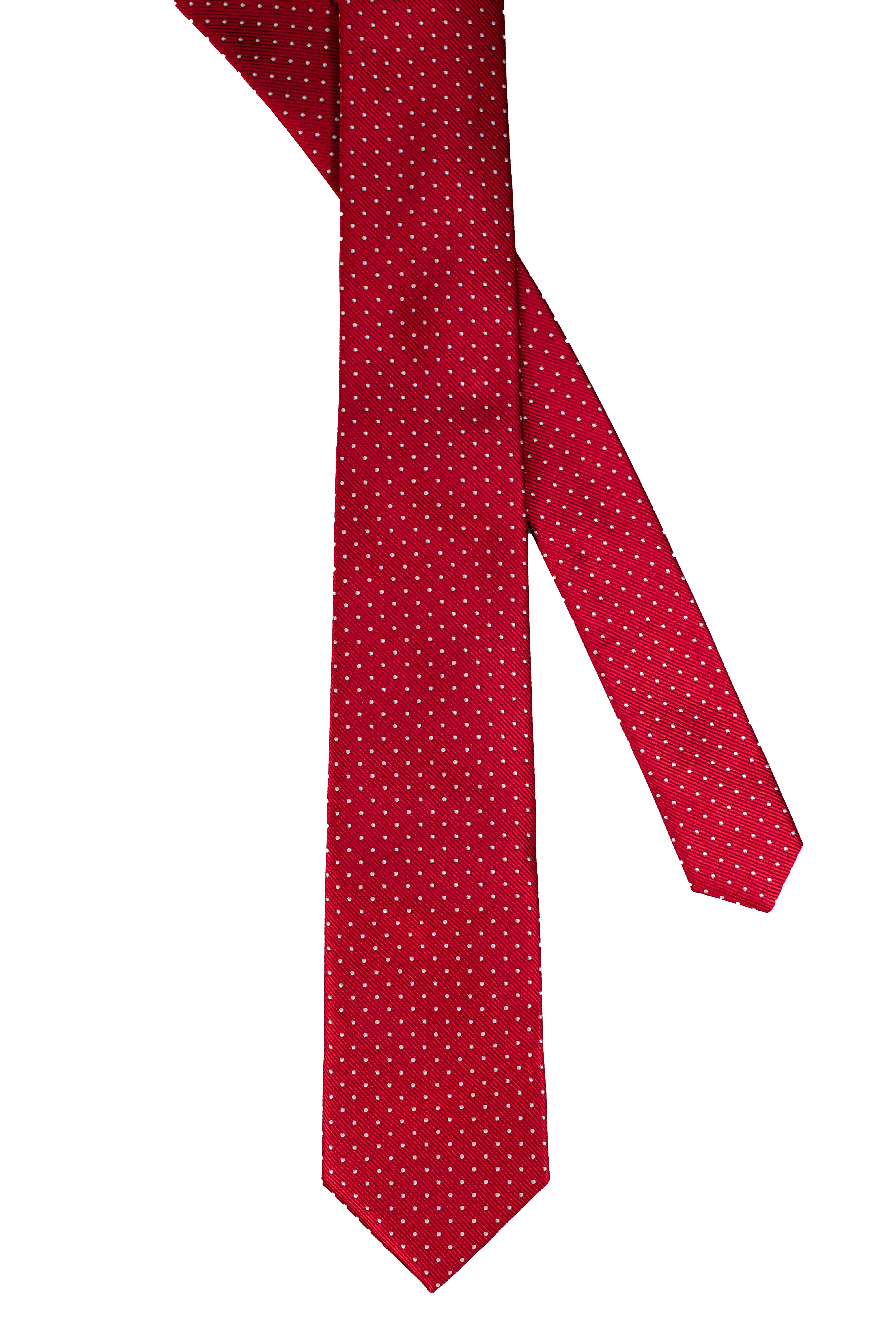 Men's Tie, Hanky & Cufflinks Polka Dot Set - Red - Image 2