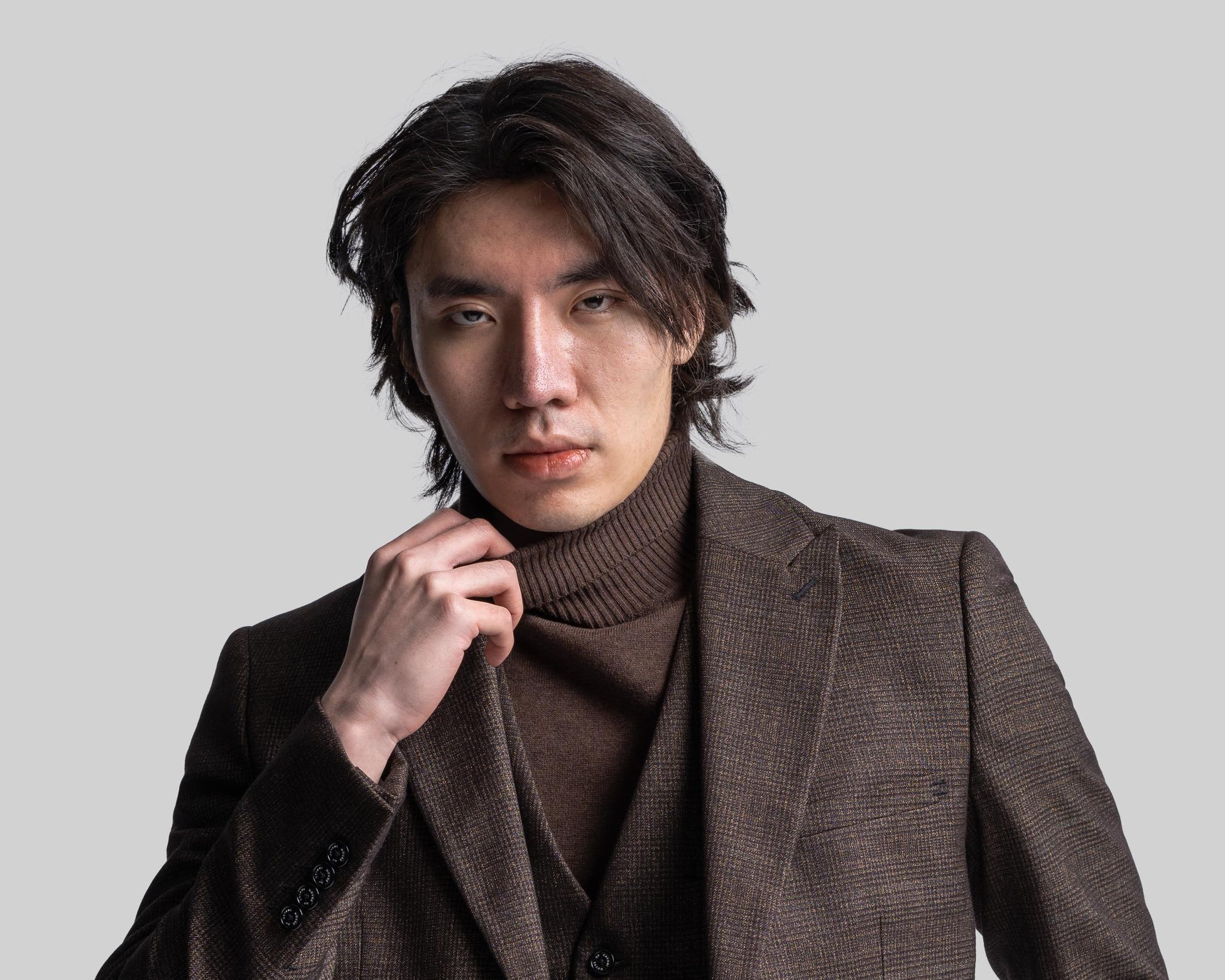 Men's Tweed Glen Check Slim Fit Suit Jacket - CARIDI - Brown - Image 5