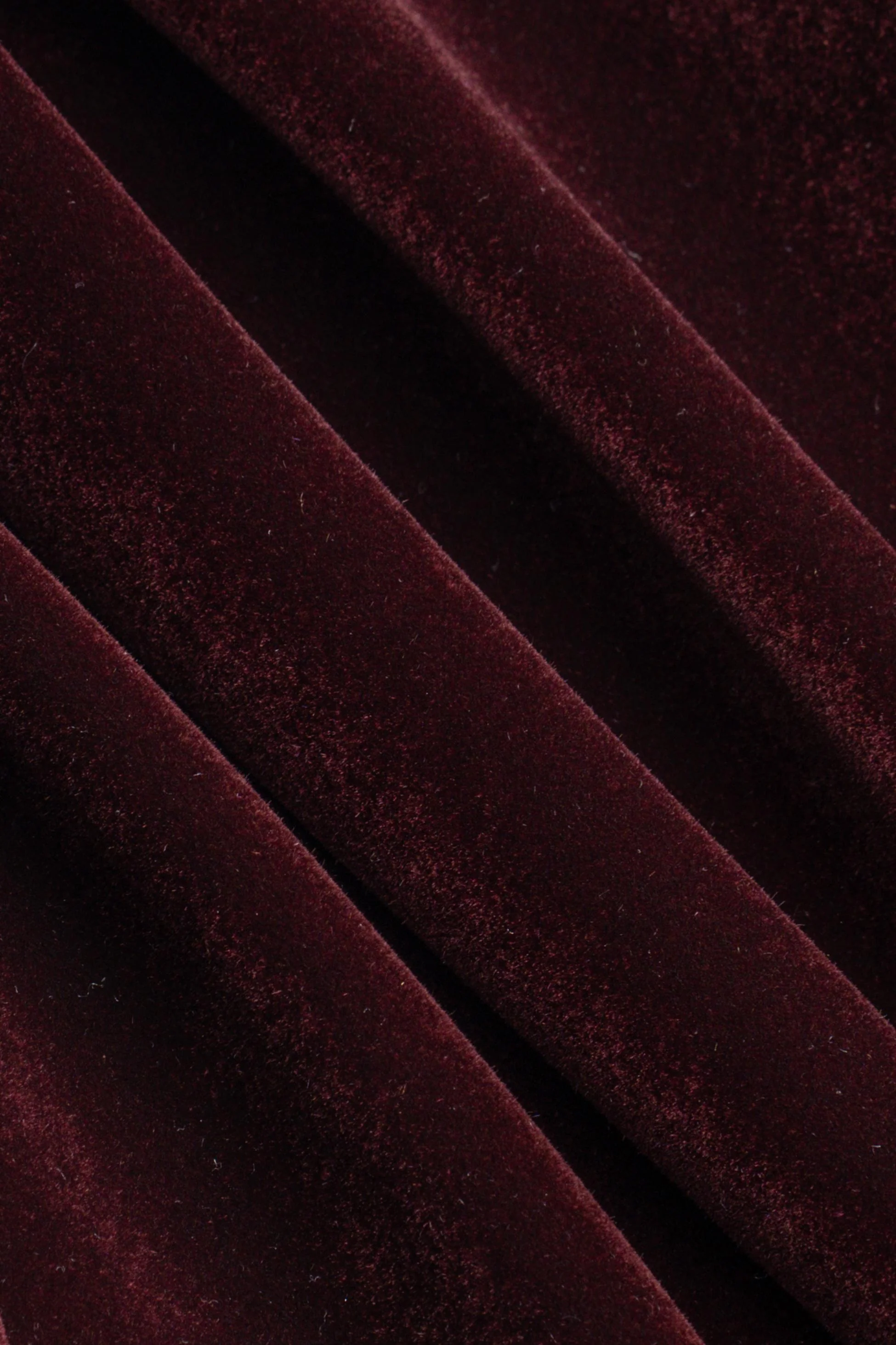 Men's Slim Fit Velvet Tuxedo Blazer - ROSA - Wine - Image 5