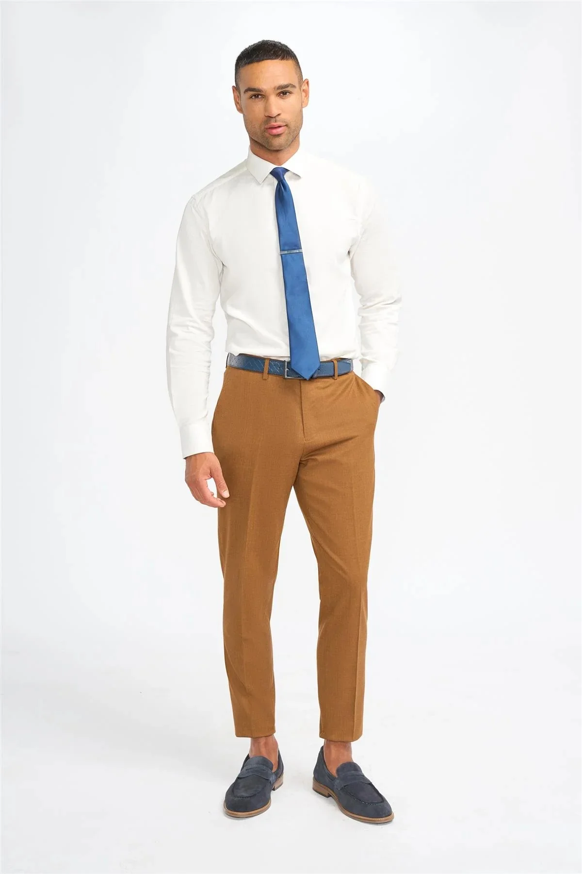 Men’s Wool Slim Fit Formal Trousers - James - Sierra - Image 2