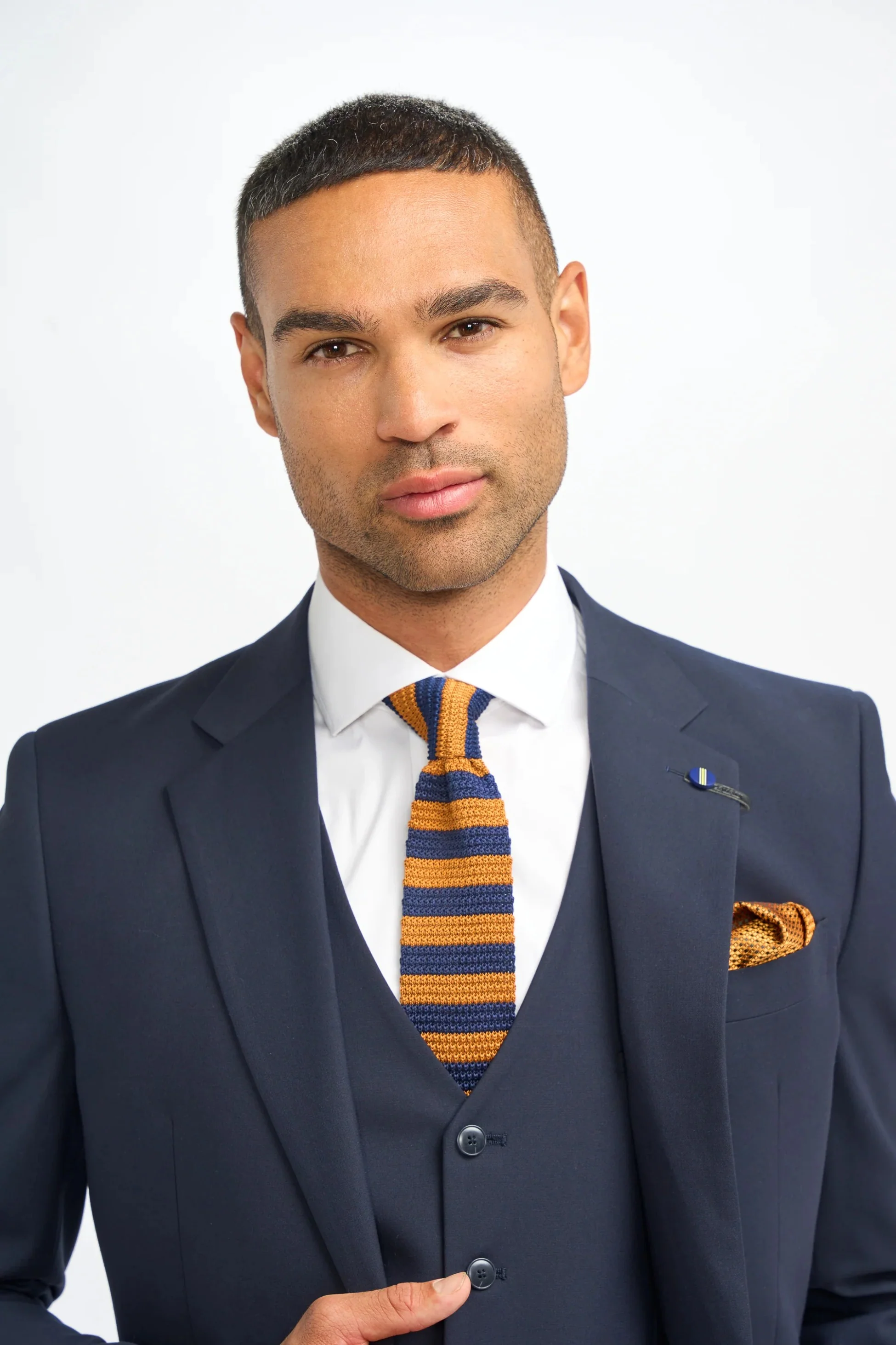 Men’s 3-Piece Slim Fit Formal Suit - Malibu - Navy Blue - Image 3