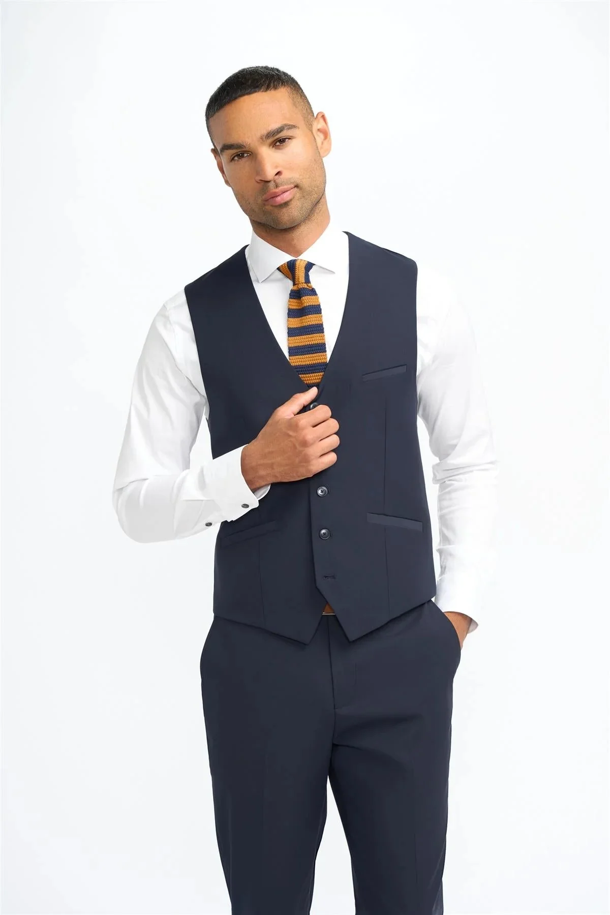 Men’s Slim Fit Formal Waistcoat - Malibu – Navy Blue