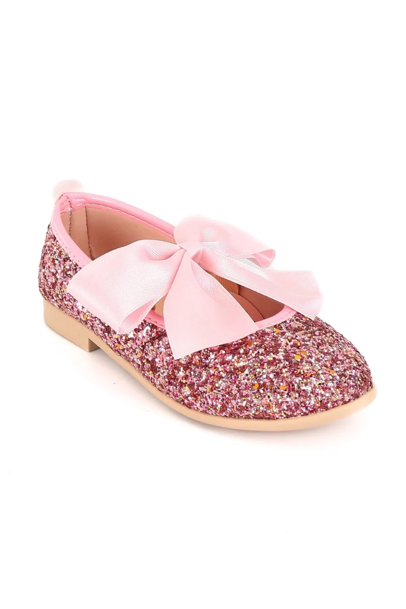 Girls Sequin Ballerina Flat Pumps - LOLA - Lilac - Image 3