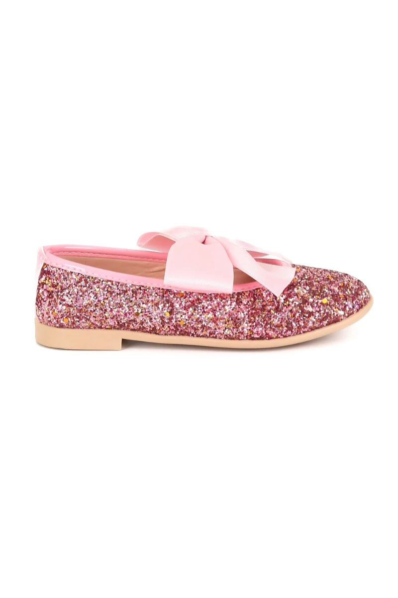 Girls Sequin Ballerina Flat Pumps - LOLA - Lilac - Image 7