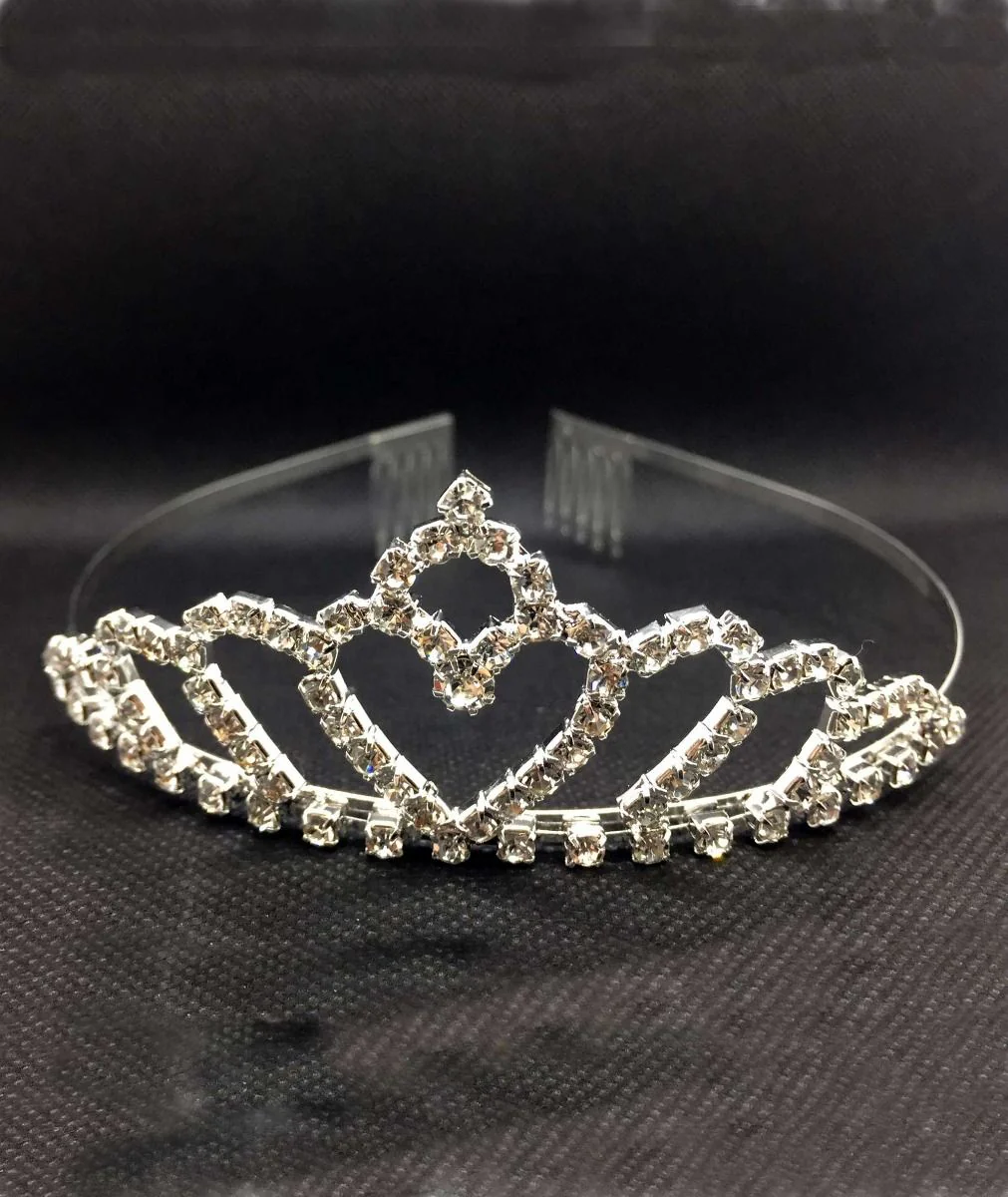 Sparkling Silver Crystal Tiara Crown for Girls - Image 2