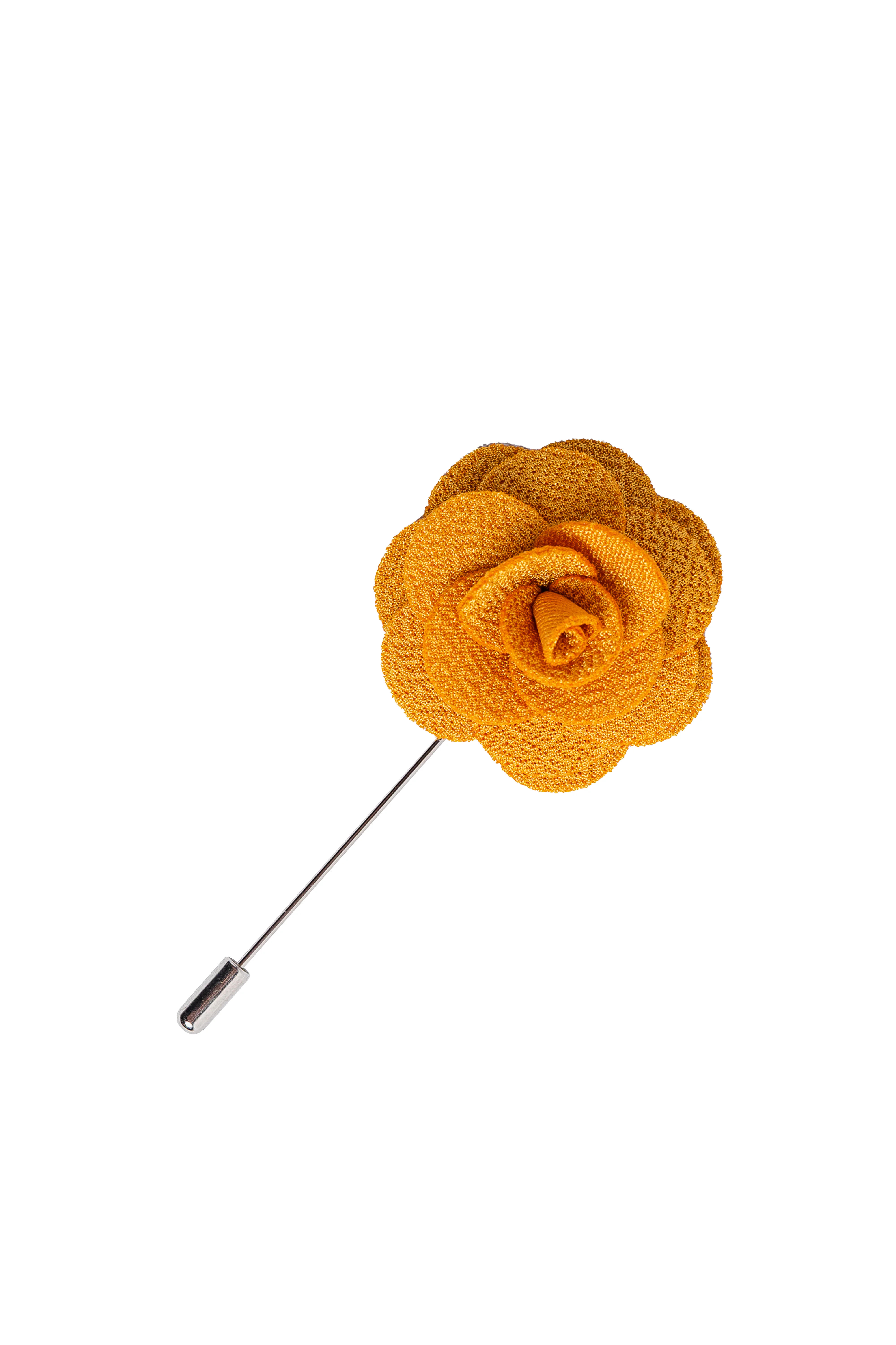 Unisex Flower Suit Blazer Lapel Pin - Gold - Image 2