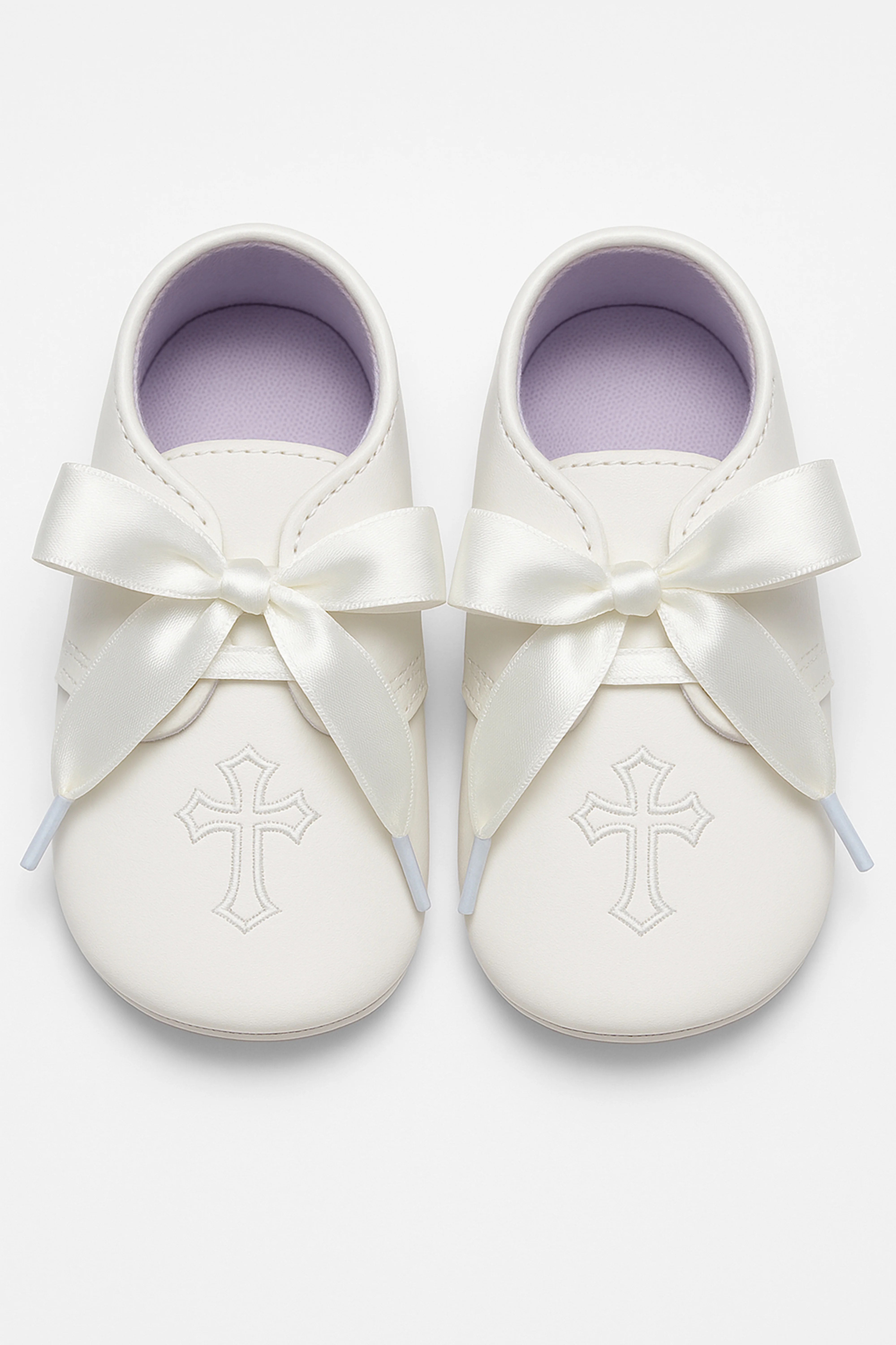 Unisex Christening Baby Pre-Walkers Shoes - 912 - Ivory - Image 2
