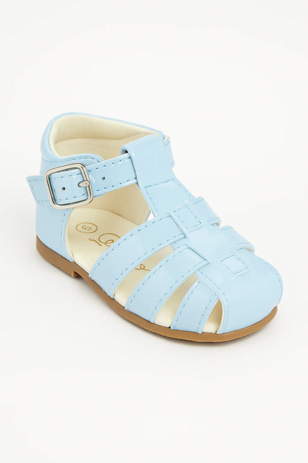 Unisex Kids Patent Leather Sandals Shoes- RALPH - Blue
